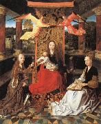 unknow artist Madonna and Child  Enthroned with SS.Catherine and Barbara oil painting artist